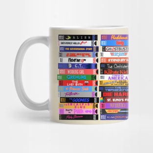 Retro 80s Movies VHS Stacks Mug